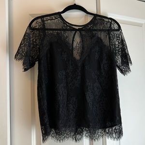 Lulu’s black lace top